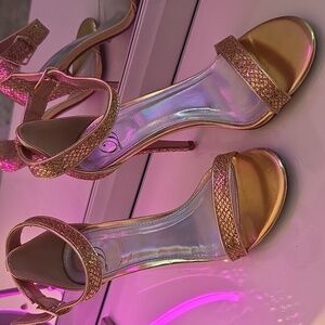 Elegant Gold Stiletto Heels